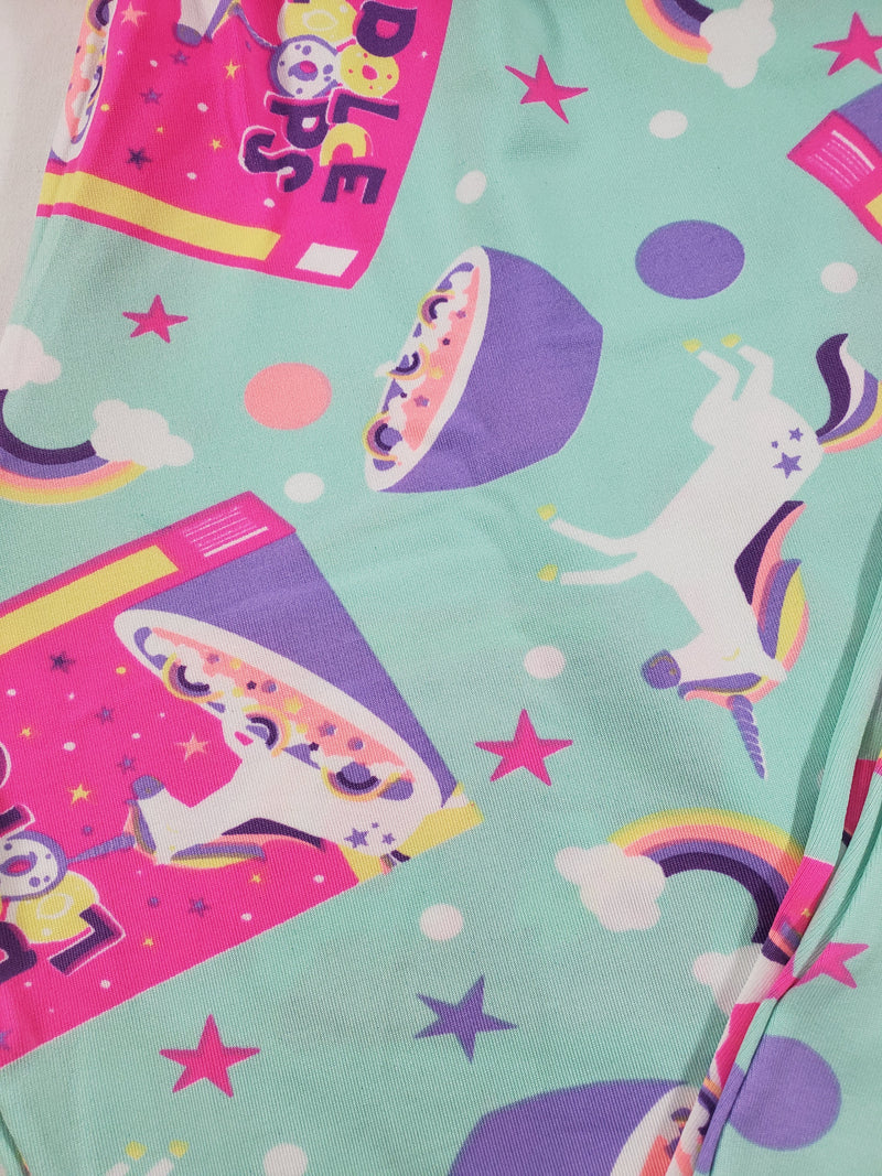 Women's Classic pajama set XL jade pants breakfast cereals theme jade blouse - Princess Pajamas