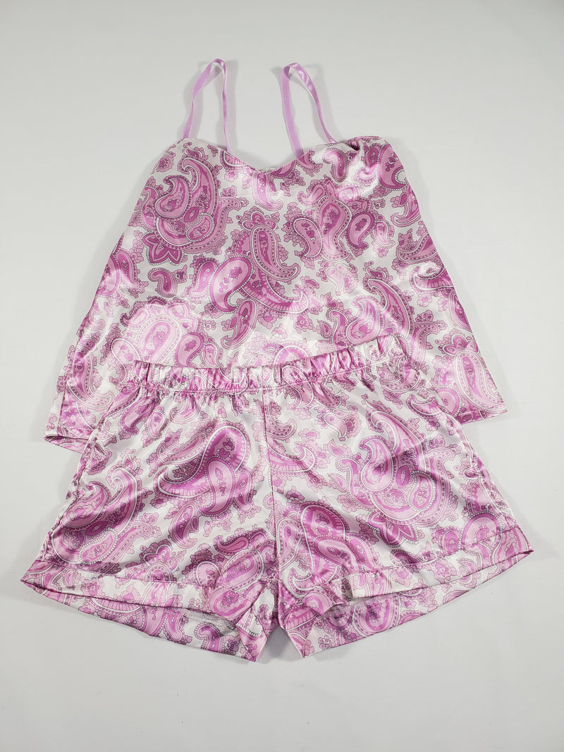 Ivory satin Women's pajamas blouse and shorts Arabian theme - Princess Pajamas
